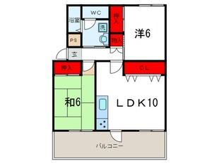 ﾗｲｵﾝｽﾞﾏﾝｼｮﾝ箕面E棟(102)の物件間取画像